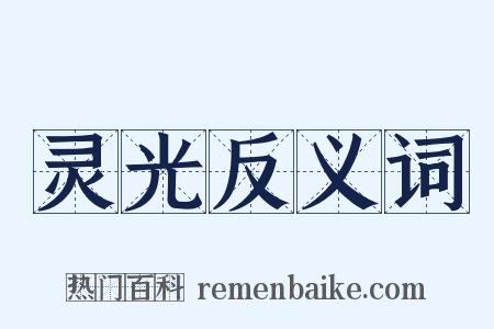 灵光反义词是什么意思的图片